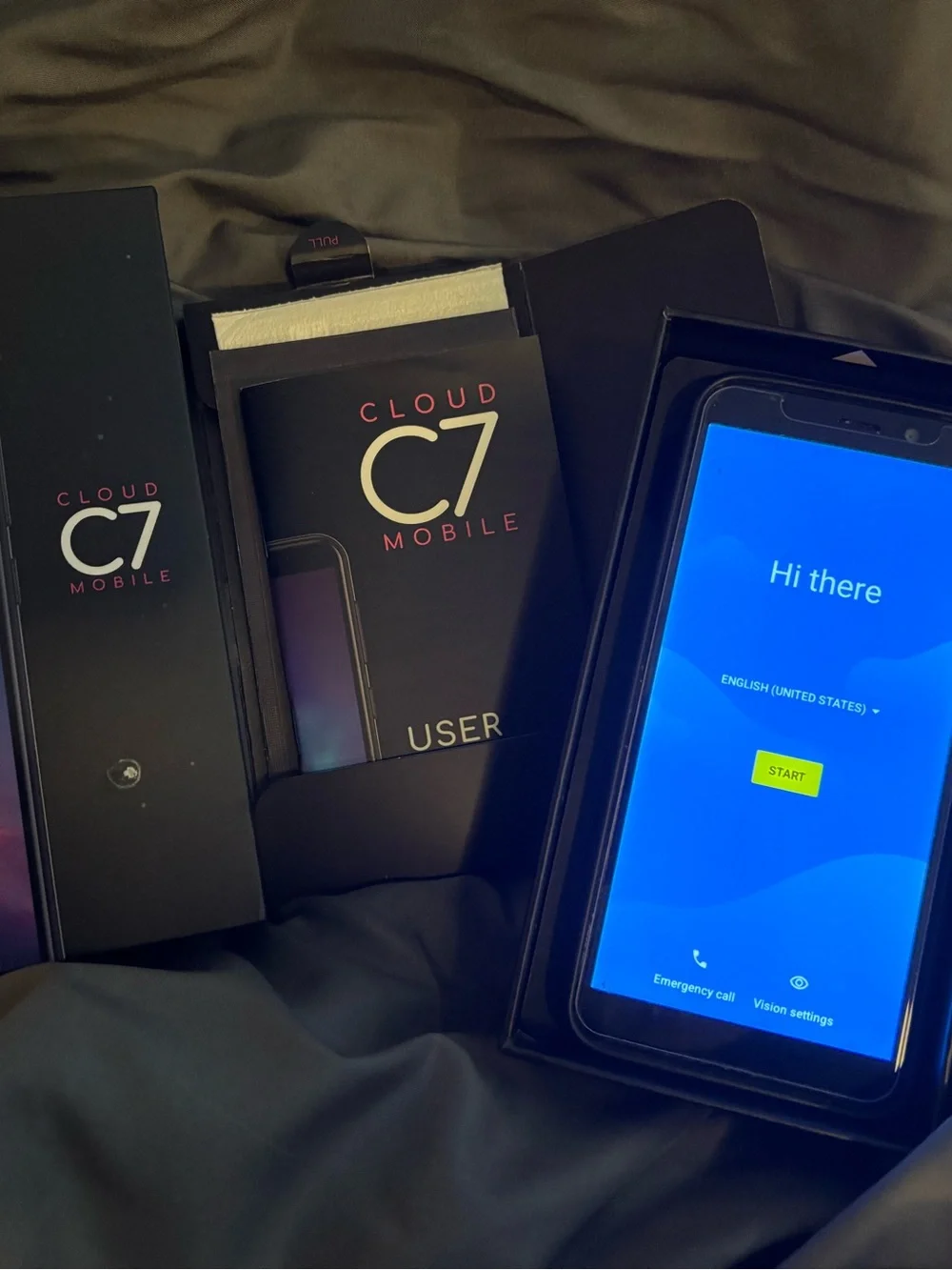 New -Cloud C7 Android Mobile Phone -Unlocked -Includes Case & Screen Protector